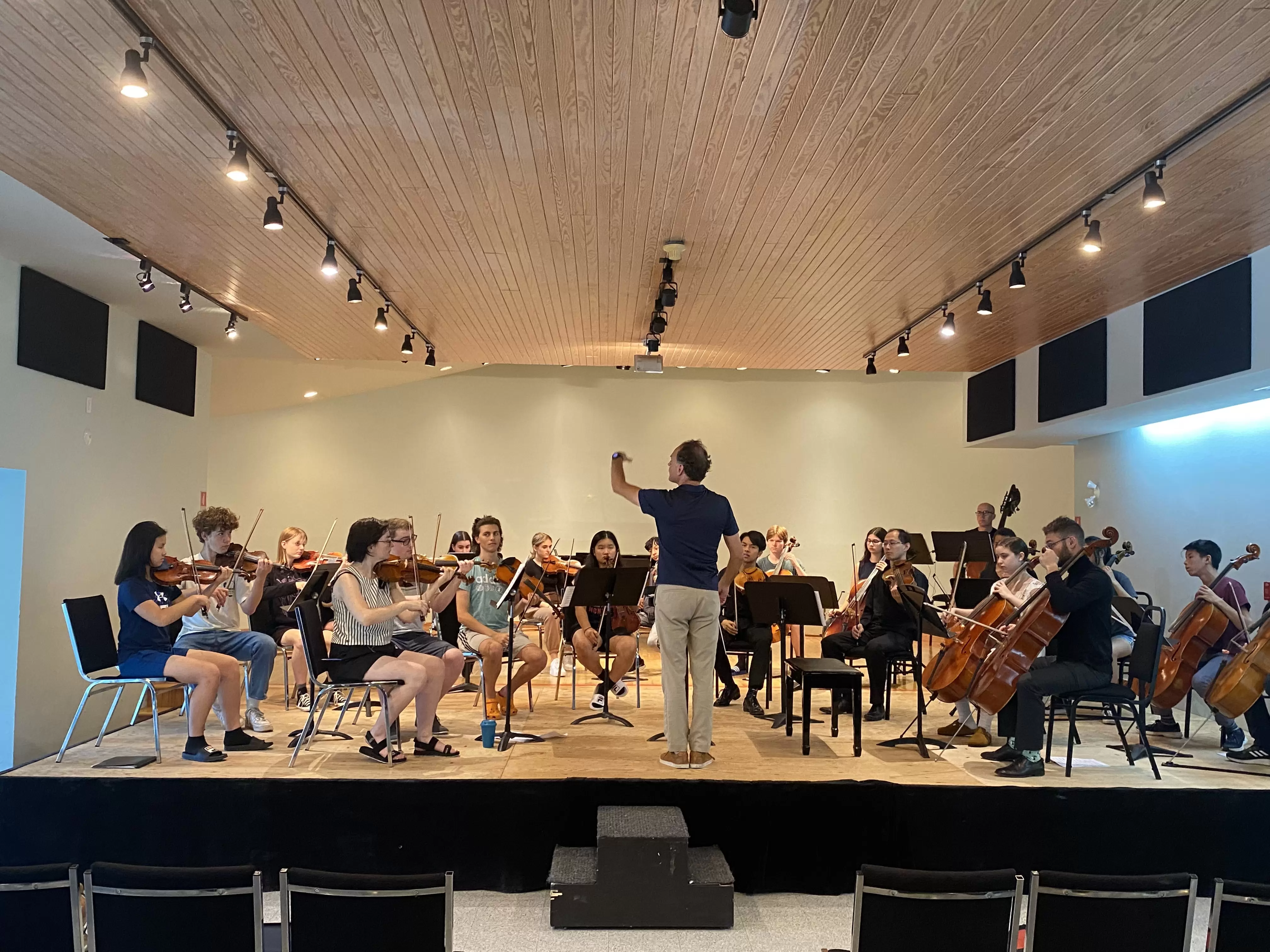String orchestra in rehearsal